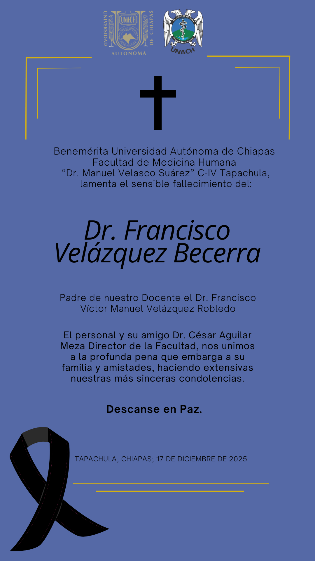EN MEMORIA DR. FRANCISCO VELÁZQUEZ BECERRA